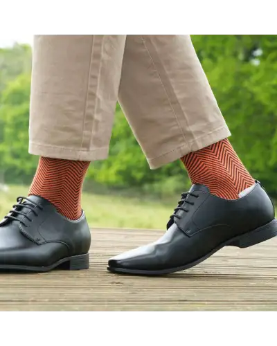 Men PEPER HAROW Lux Taylor Mens Socks - Orange £16.00