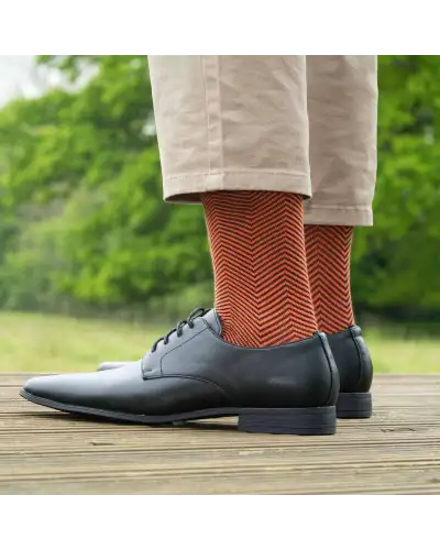Men PEPER HAROW Lux Taylor Mens Socks - Orange £16.00