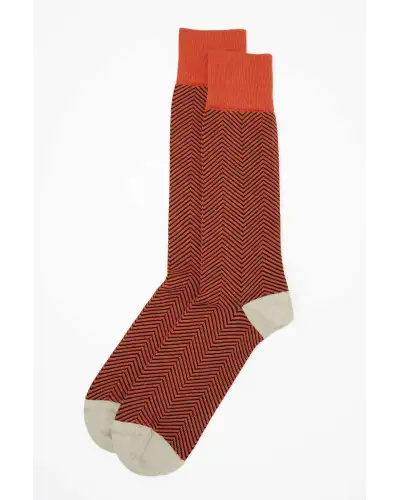 Men PEPER HAROW Lux Taylor Mens Socks - Orange £16.00