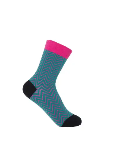 Women PEPER HAROW Zigzag Womens Socks - Teal £15.00
