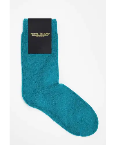Women PEPER HAROW Ribbed Cuff Womens Bed Socks - Aqua £15.00