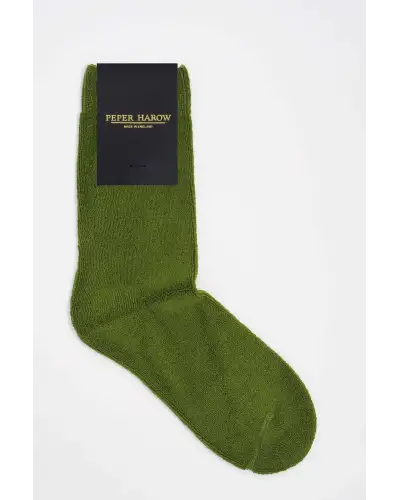 Men PEPER HAROW Ribbed Cuff Mens Bed Socks - Green £15.00