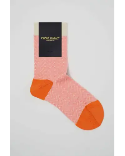 Women PEPER HAROW Zigzag Womens Socks - Pink £15.00