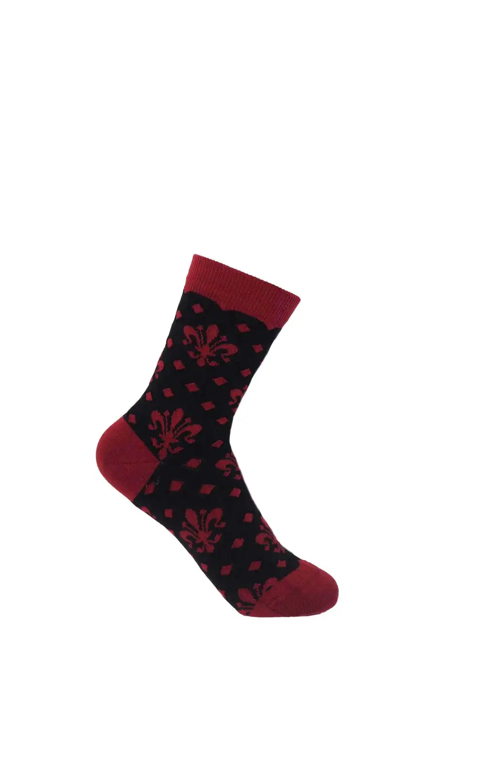 Women PEPER HAROW Fleur De Lis Womens Socks - Black £15.00