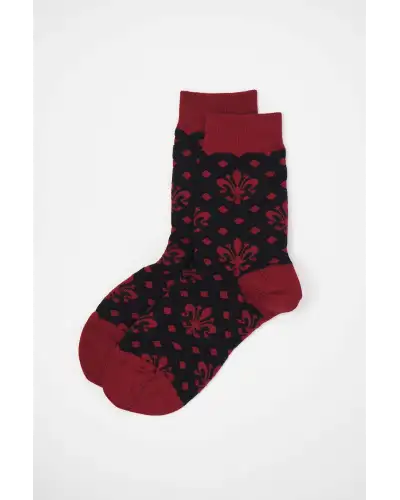 Women PEPER HAROW Fleur De Lis Womens Socks - Black £15.00