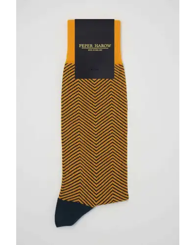 Men PEPER HAROW Lux Taylor Mens Socks - Yellow £16.00