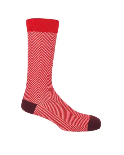 Men PEPER HAROW Lux Taylor Mens Socks - Red £16.00