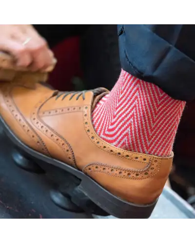 Men PEPER HAROW Lux Taylor Mens Socks - Red £16.00