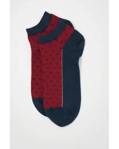 Men PEPER HAROW Polka Mens Organic Trainer Socks - Denim £14.00