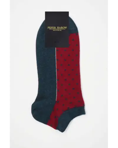 Men PEPER HAROW Polka Mens Organic Trainer Socks - Denim £14.00
