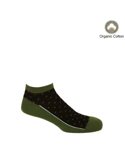 Men PEPER HAROW Polka Mens Organic Trainer Socks - Khaki £14.00