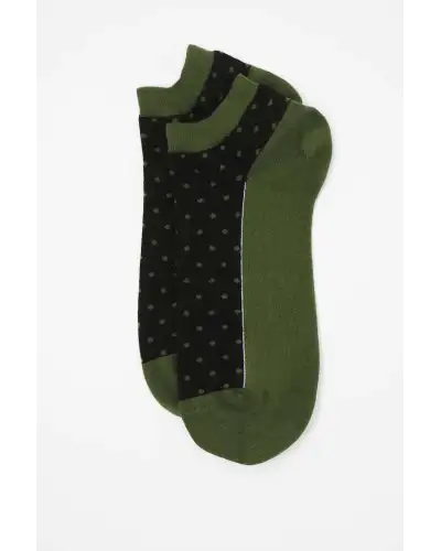 Men PEPER HAROW Polka Mens Organic Trainer Socks - Khaki £14.00