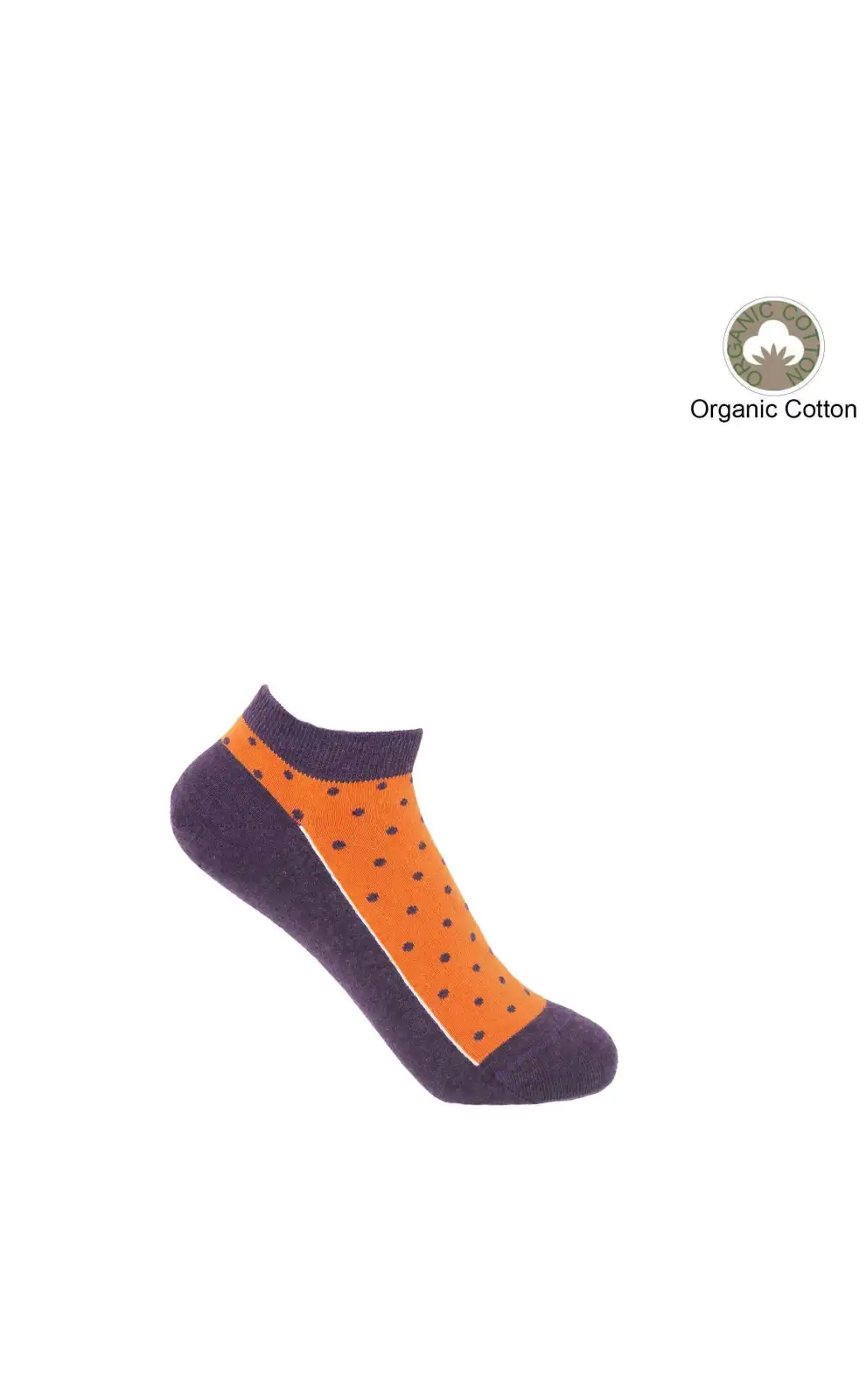 Women PEPER HAROW Polka Womens Organic Trainer Socks - Berry £11.00