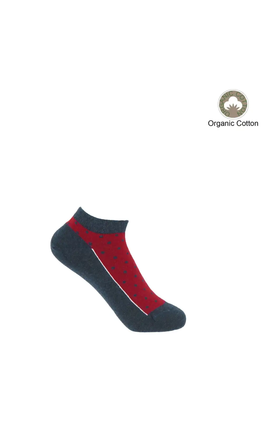 Women PEPER HAROW Polka Womens Organic Trainer Socks - Denim £11.00