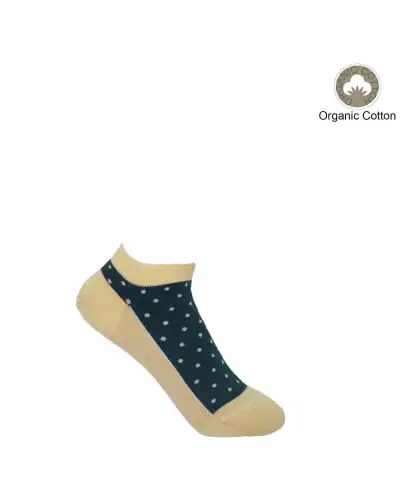 Women PEPER HAROW Polka Womens Organic Trainer Socks - Beige £11.00