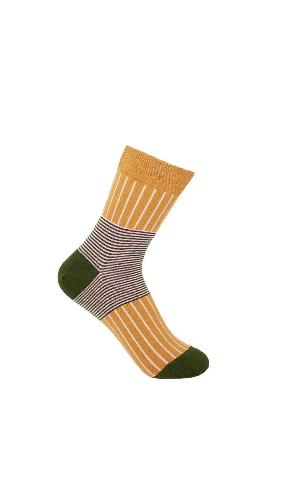 Women PEPER HAROW Oxford Stripe Womens Socks - Mustard £15.00