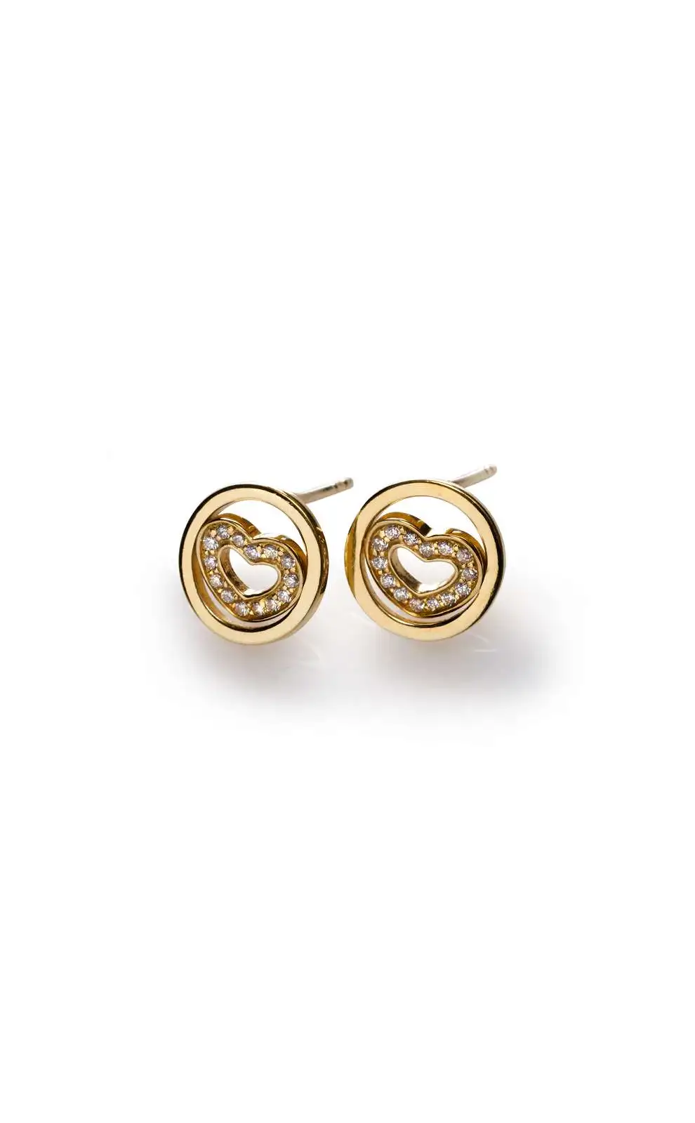 Earrings Babette Wasserman Twisting Heart Earrings Gold £84.00