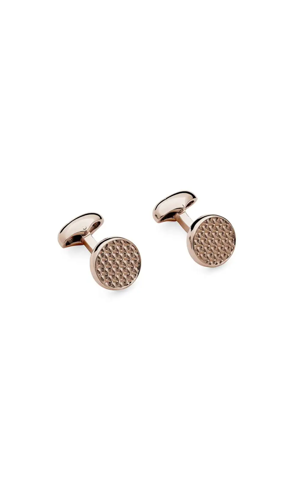 Cufflinks Babette Wasserman Woven Round Cufflinks Rose Gold £74.00