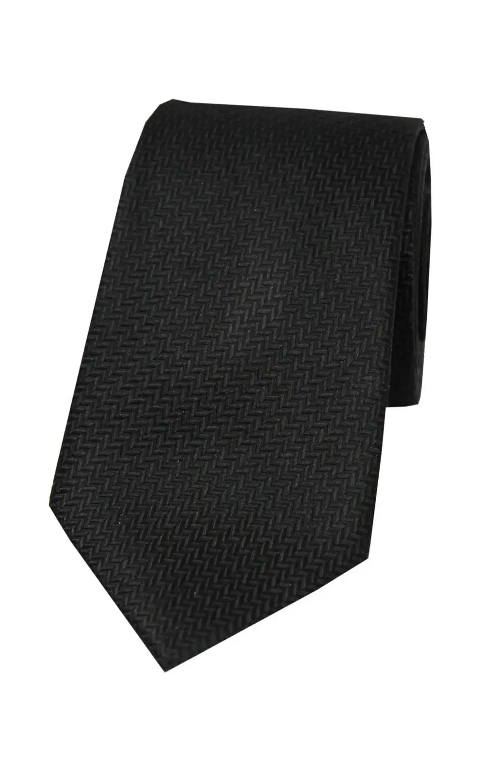 Silk Ties Soprano Ties Soprano Black Herringbone Silk Tie £23.00