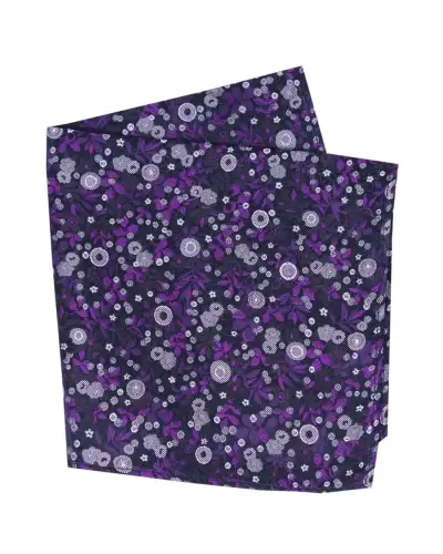 Pocket Square Soprano Ties Soprano Purple And Lilac Flowers Luxury Silk Pocket Square £16.00