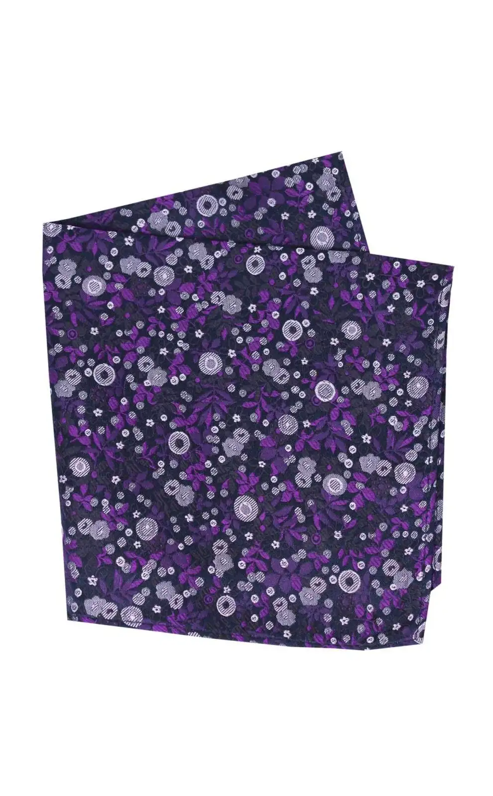 Pocket Square Soprano Ties Soprano Purple And Lilac Flowers Luxury Silk Pocket Square £16.00