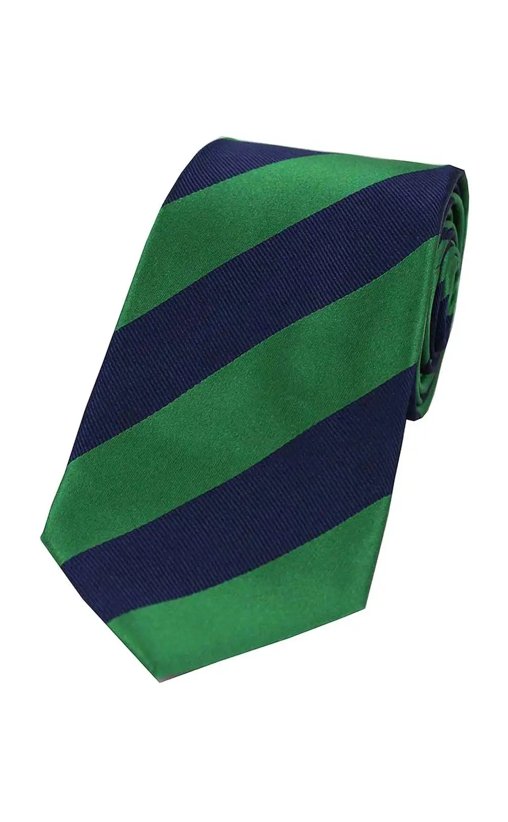 Silk Ties Soprano Ties Soprano Emerald Green And Navy College Striped Silk Tie £24.00