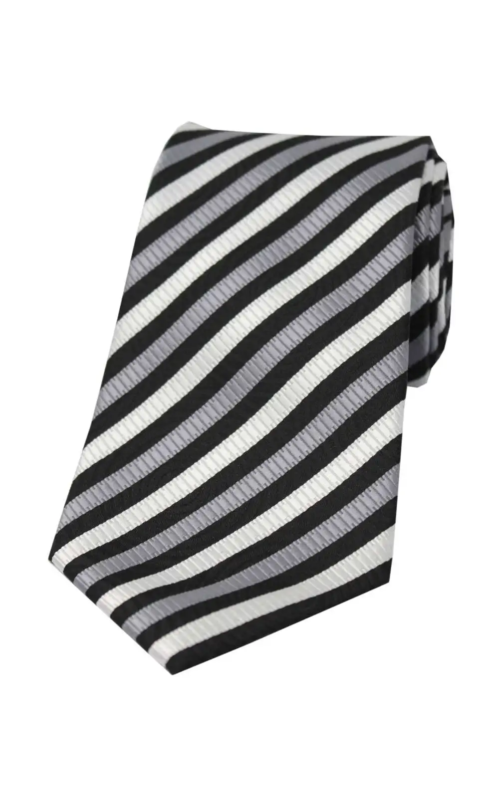 Polyester Ties Soprano Ties Soprano Grey And White Striped Polyester Tie £15.00