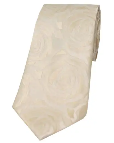 Silk Ties Soprano Ties Soprano Ivory Rose Wedding Silk Tie £21.00