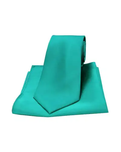 Pocket Square Soprano Ties Soprano Sea Green Satin Silk Tie And Pocket Square £15.00