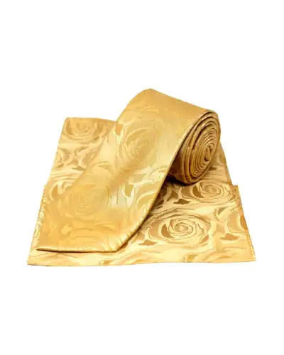 Pocket Square Soprano Ties Soprano Gold Rose Wedding Matching Silk Tie And Pocket Square £23.00