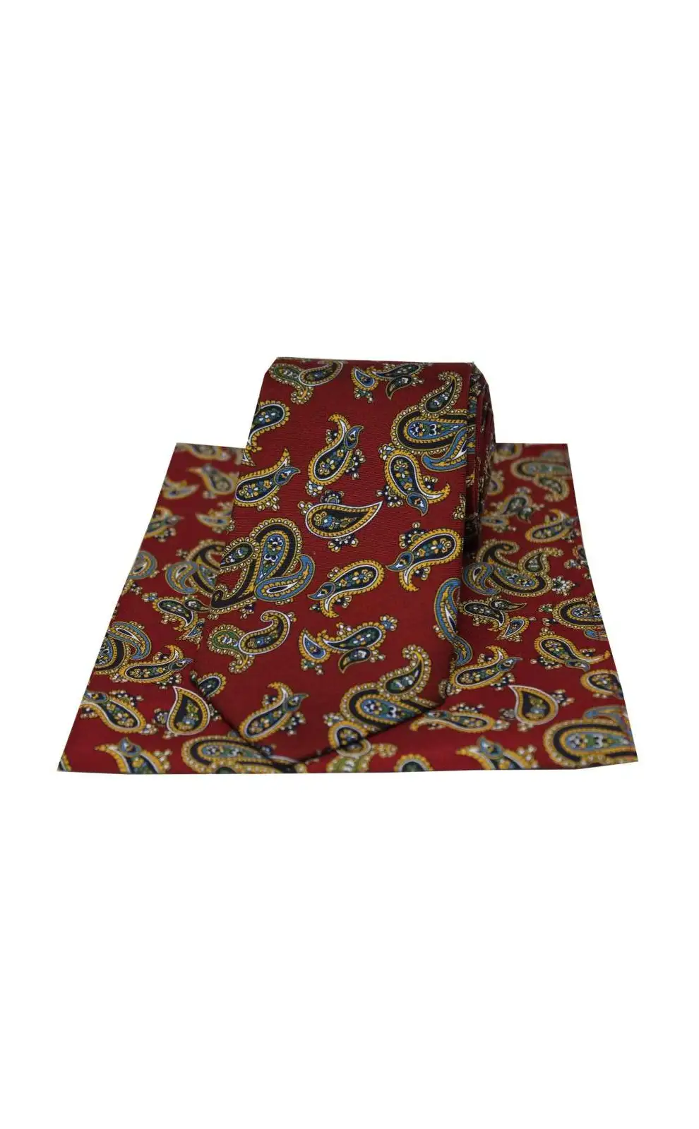 Paisley Ties Soprano Ties Soprano Large Paisley On Red Ground Silk Tie And Pocket Square £34.00