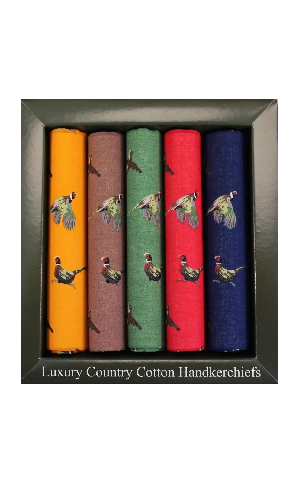 Cotton Hankies Soprano Ties Soprano 5 Colour Pheasant Patterned Cotton Hanky Set £23.00