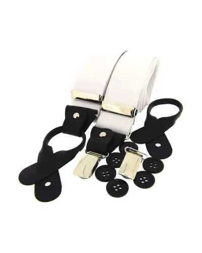 Braces Soprano Ties Soprano White 35Mm Leather End Braces £27.00