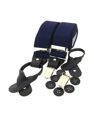 Braces Soprano Ties Soprano Navy 35Mm Leather End Braces £34.00