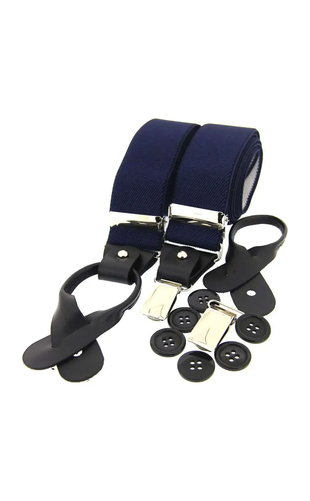 Braces Soprano Ties Soprano Navy 35Mm Leather End Braces £34.00