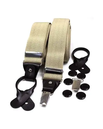 Braces Soprano Ties Soprano Camel 35Mm Leather End Braces £27.00