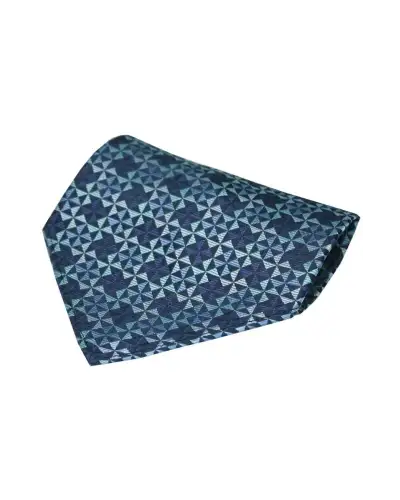 Navy And Blue Windmill Design Silk Hanky | Soprano Ties ST HANKWST7244 Silk Hankie