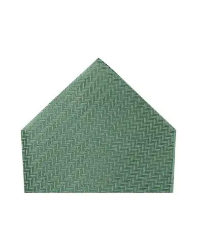 Soprano Duck Egg Green Herringbone Silk Hanky | Soprano Ties ST HANKWST7231 Silk Hankie