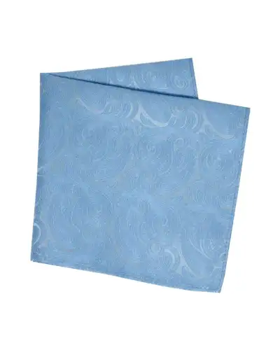 Soprano Sky Blue Ground Paisley Luxury Silk Hanky | Soprano Ties ST HANKWST7203 Silk Hankie
