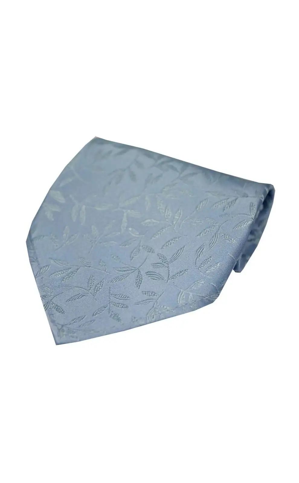 Pocket Square Soprano Ties Soprano Sky Blue Jaquard Leaf Patterned Silk Handkerchief £15.00