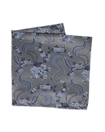 Pocket Square Soprano Ties Soprano Grey Floral Patterned Mens Silk Pocket Square £9.00