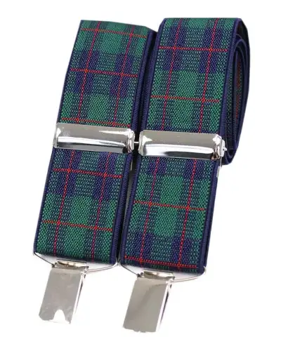 Braces Soprano Ties Soprano Black Watch Tartan Patterned 35Mm X Style Braces £23.00