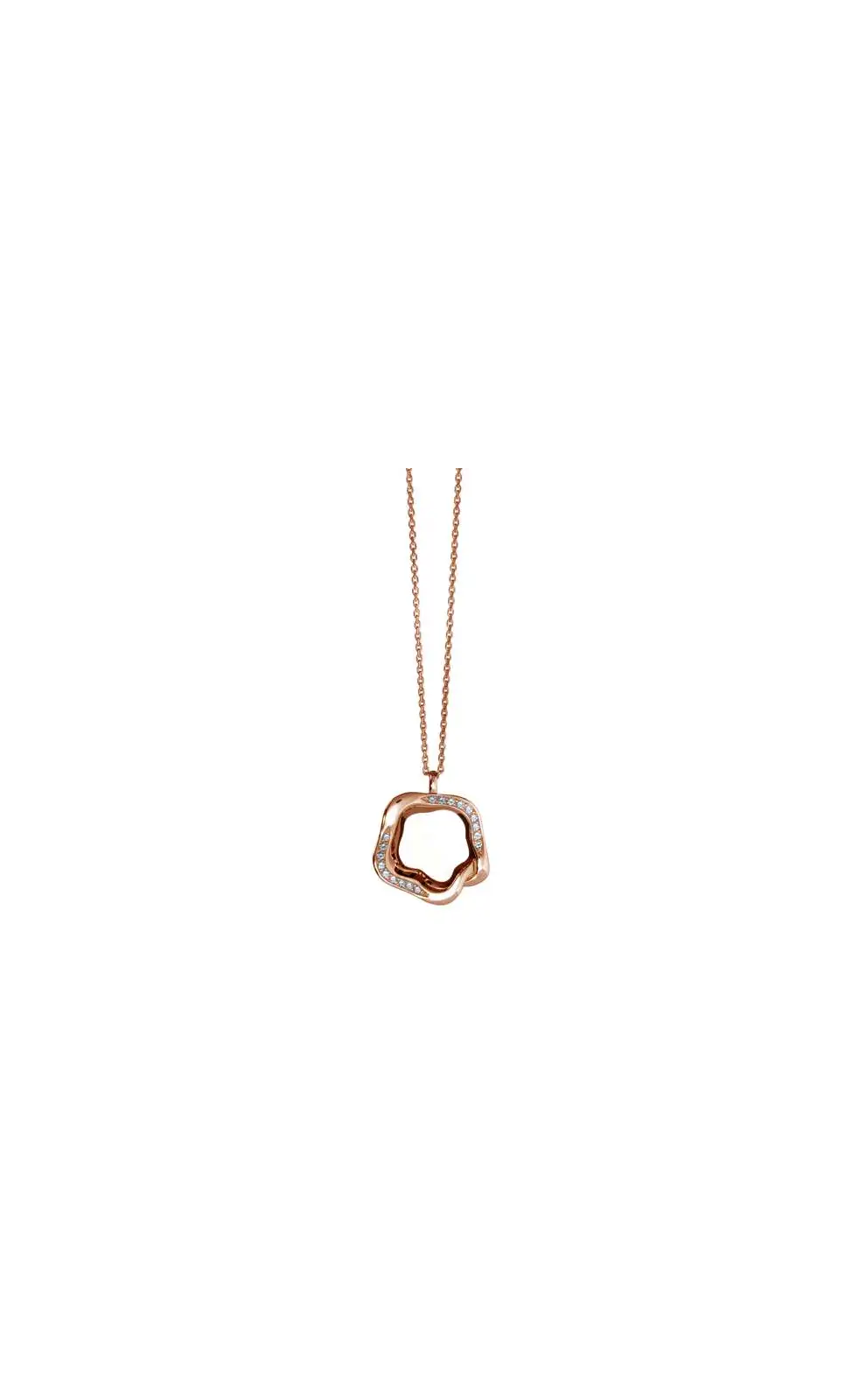 Necklaces Babette Wasserman Open Flower Necklace Crystal Rose Gold £148.00