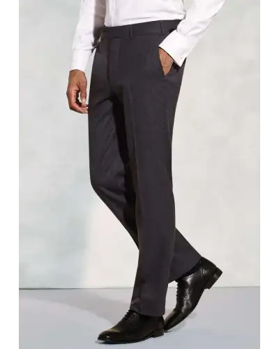 Suit Trousers Brook Taverner Tailored Fit Wells Charcoal Wool Blend Suit Trousers £90.00