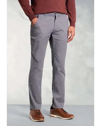 Fit Trousers Brook Taverner Regular Fit Denver Grey Stretch Cotton Chinos £45.00