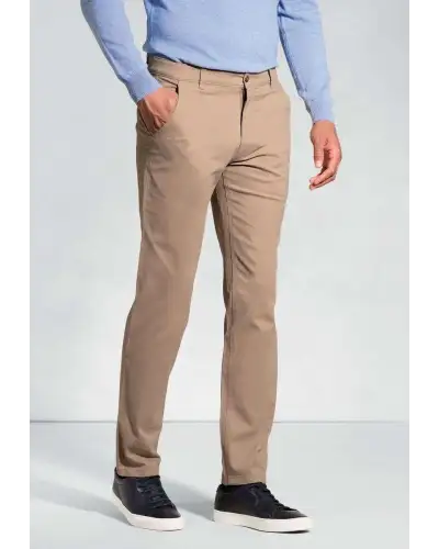 Fit Trousers Brook Taverner Regular Fit Denver Sand Stretch Cotton Chinos £45.00