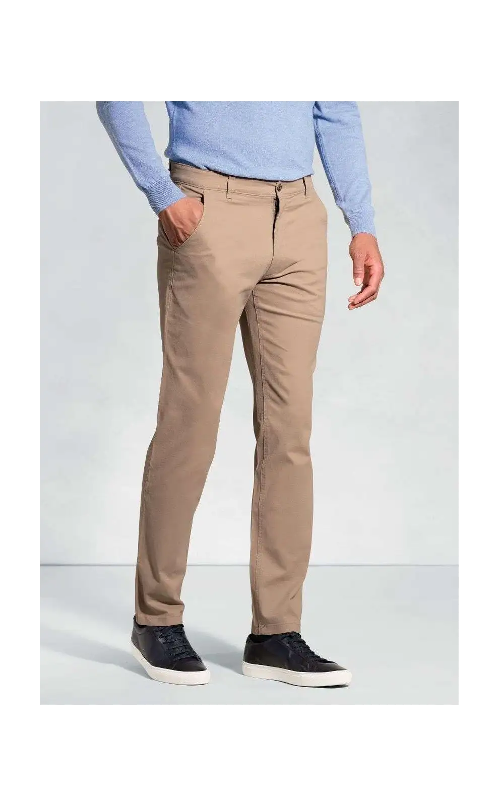 Fit Trousers Brook Taverner Regular Fit Denver Sand Stretch Cotton Chinos £45.00
