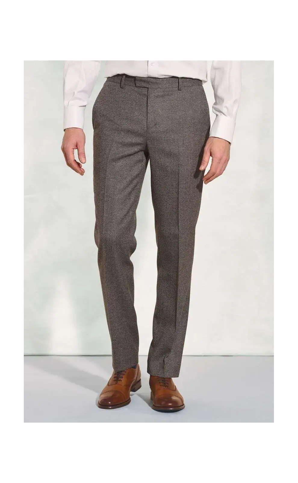 Suit Trousers Brook Taverner Tailored Fit Clifford Grey Donegal Wool Suit Trousers £90.00