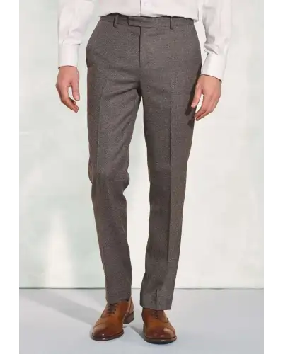 Suit Trousers Brook Taverner Tailored Fit Clifford Grey Donegal Wool Suit Trousers £90.00