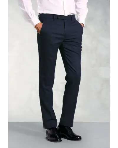 Flannel Trousers Brook Taverner Tailored Fit Olney Navy Flannel Trouser-BT-8706FT £71.00